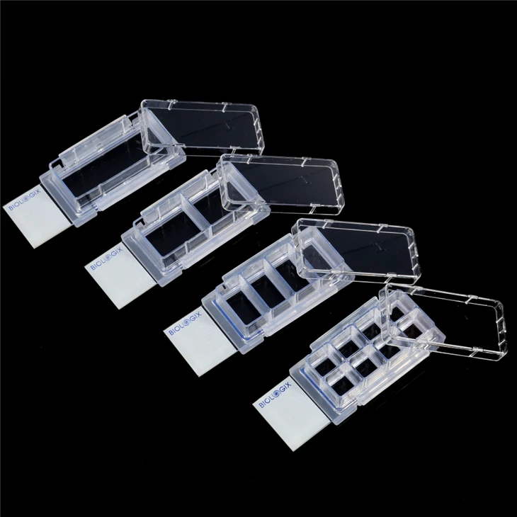2 Wells Highly Transparent Cell Culture Slides