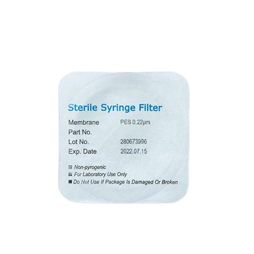 Non-pyrogenic 0.22/0.45 μm Pore Size Sterile Syringe Filters